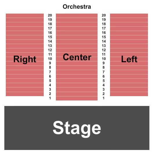 TEXAS THEATRE DALLAS ENDSTAGE Seating Map Seating Chart