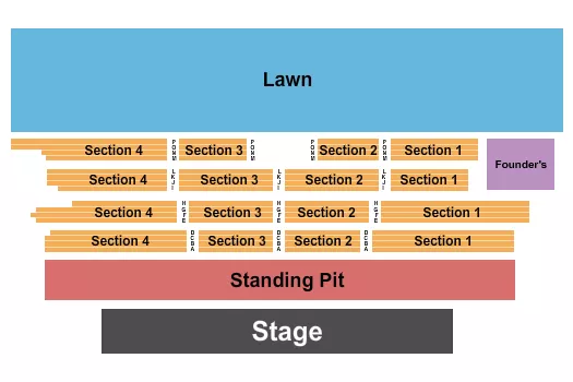 ENDSTAGE PIT 3 Seating Map Seating Chart