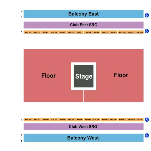THE ARMORY MINNEAPOLIS BURNA BOY Seating Map Seating Chart