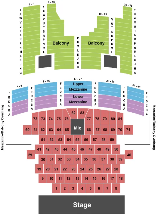 ENDSTAGE TABLES Seating Map Seating Chart