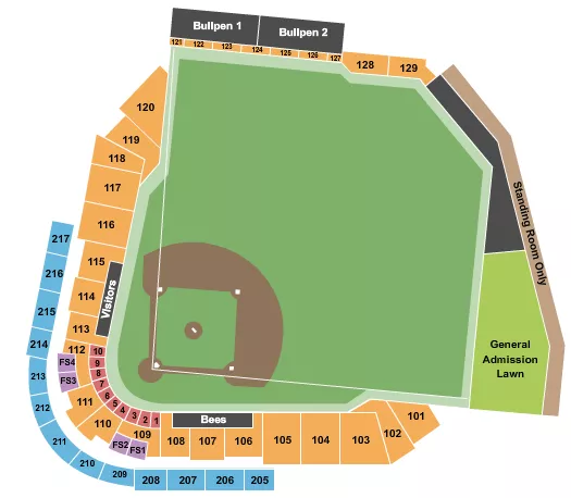 BASEBALL Seating Map Seating Chart