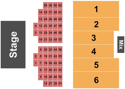 THE EVENT AT GRATON RESORT CASINO ENDSTAGE TABLES Seating Map Seating Chart