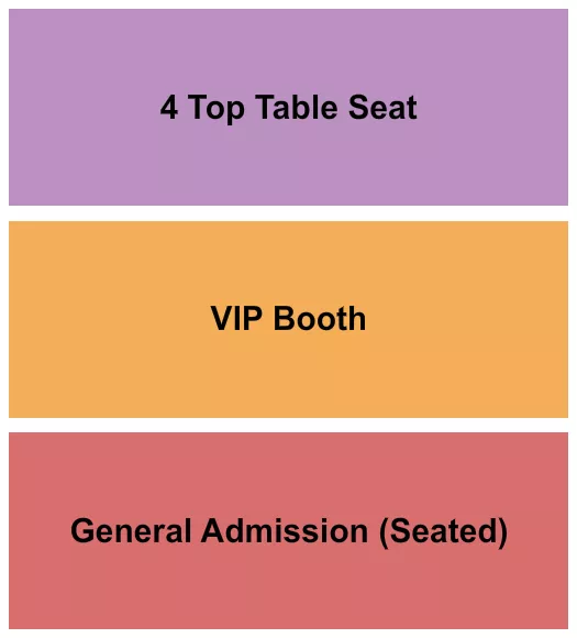 GA SEATED BOOTH TABLE Seating Map Seating Chart