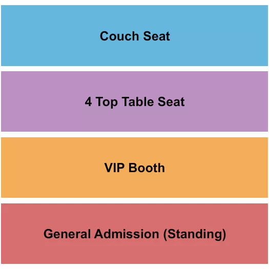 GA STANDING BOOTH TABLE Seating Map Seating Chart
