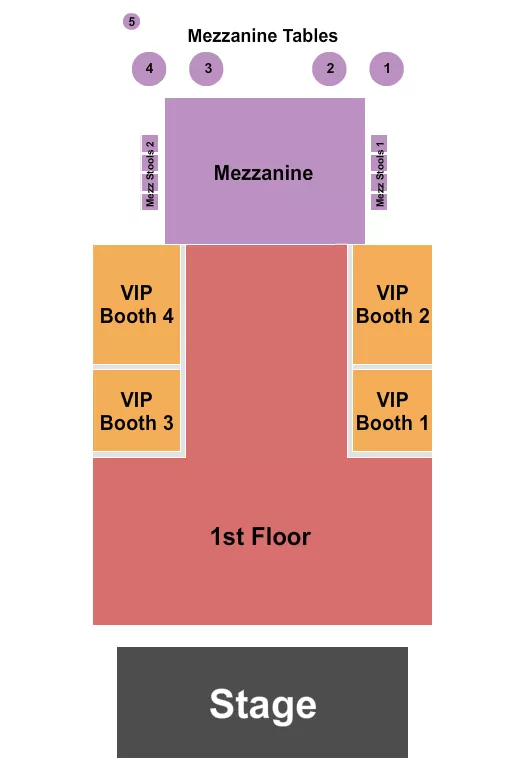 ENDSTAGE VIP Seating Map Seating Chart