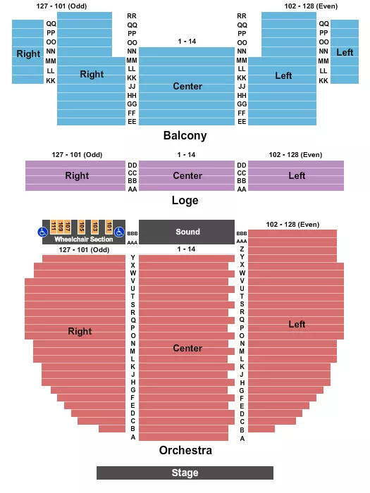 ENDSTAGE NO LRC Seating Map Seating Chart