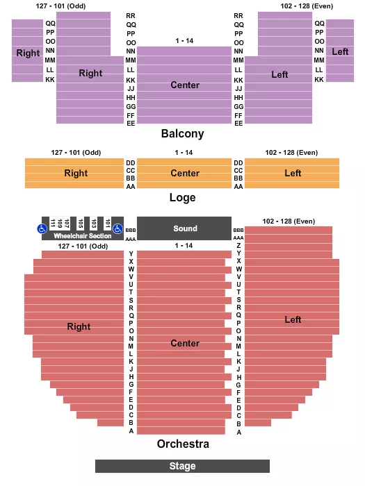 ENDSTAGE Seating Map Seating Chart