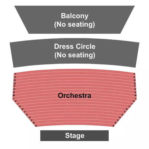 THE CAPITOL THEATRE WA ENDSTAGE ORCH ONLY Seating Map Seating Chart