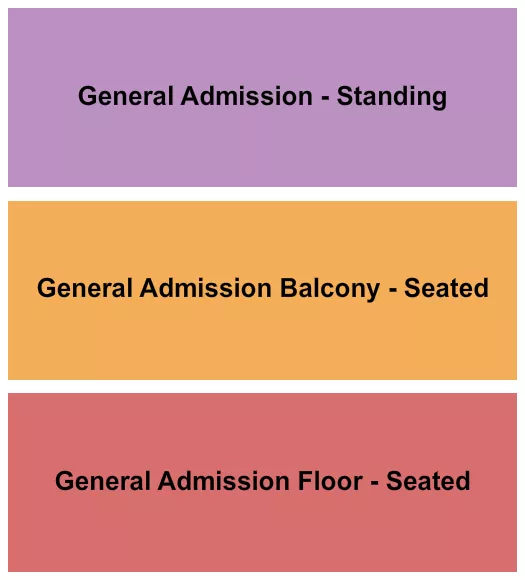 GA SEATED STANDING BALCONY GA Seating Map Seating Chart