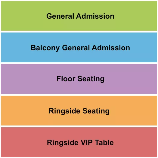 GA BALCONY RINGSIDE Seating Map Seating Chart