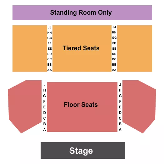 THE CENTER FOR THE ARTS GRASS VALLEY ENDSTAGE W GA Seating Map Seating Chart