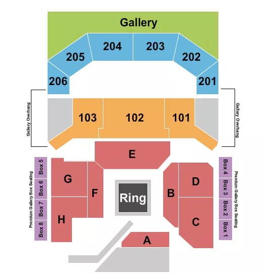 THE CHELSEA THE COSMOPOLITAN OF LAS VEGAS BOXING 4 Seating Map Seating Chart