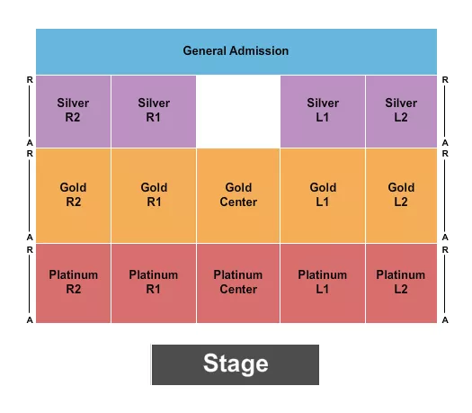 THE CHIEFS EVENT CENTER AT SHOSHONE BANNOCK CASINO ENDSTAGE 3 Seating Map Seating Chart