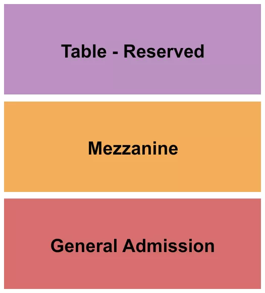 THE CITY CENTER IL GA MEZZ TABLE Seating Map Seating Chart