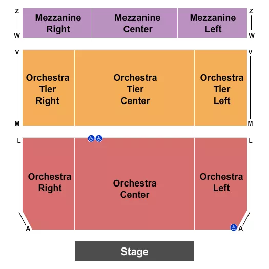 END STAGE Seating Map Seating Chart