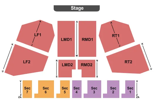 COEUR DALENE CASINO ENDSTAGE 3 Seating Map Seating Chart