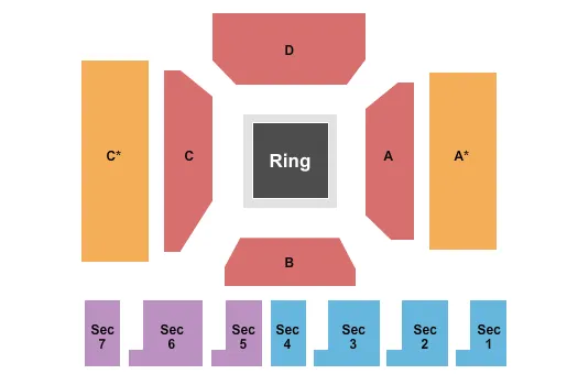 COEUR DALENE CASINO MMA Seating Map Seating Chart