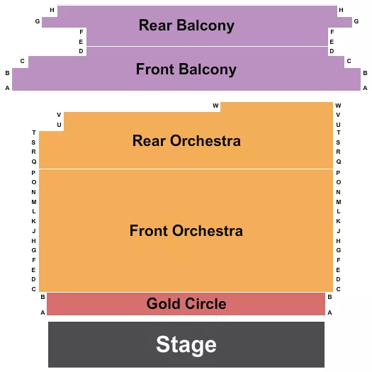 THE COLONIAL THEATRE PHOENIXVILLE ENDSTAGE GC Seating Map Seating Chart