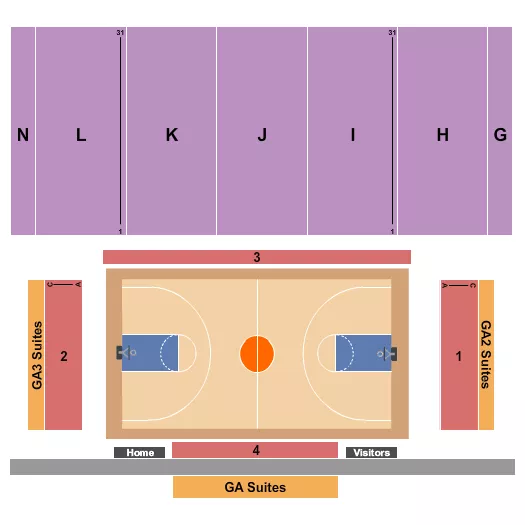 BASKETBALL Seating Map Seating Chart