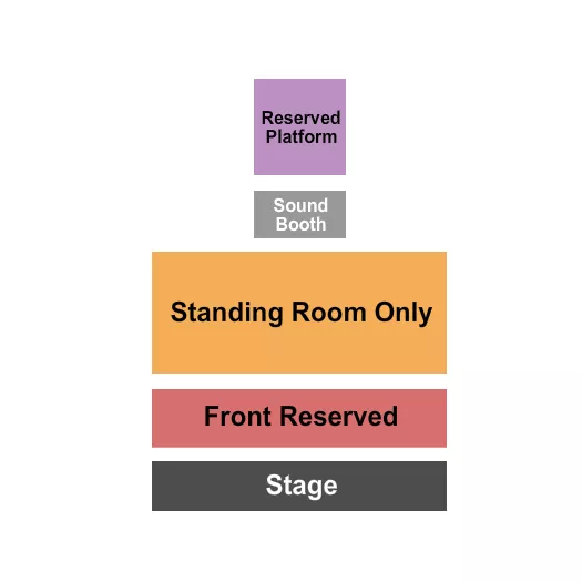 ENDSTAGE FRONT RSVD SRO Seating Map Seating Chart