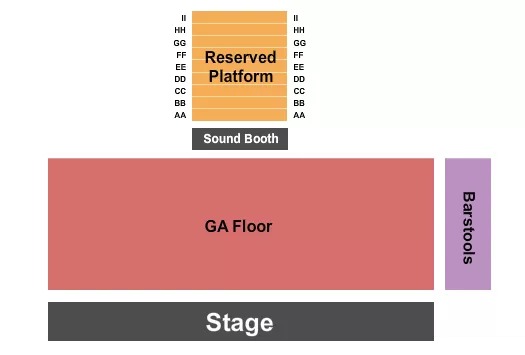 ENDSTAGE GA FLOOR BARSTOOLS Seating Map Seating Chart