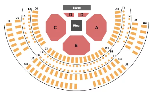WWE NXT LIVE Seating Map Seating Chart