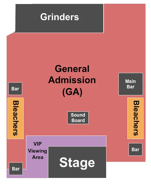 GENERAL ADMISSION Seating Map Seating Chart