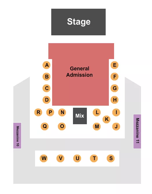THE DEPOT SALT LAKE CITY ENDSTAGE GA Seating Map Seating Chart