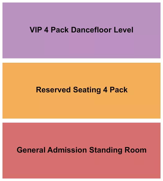 THE DIRTY BOURBON DANCE HALL SALOON GA RESERVED VIP Seating Map Seating Chart