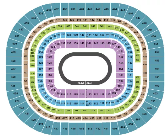 THE DOME AT AMERICAS CENTER RACING Seating Map Seating Chart