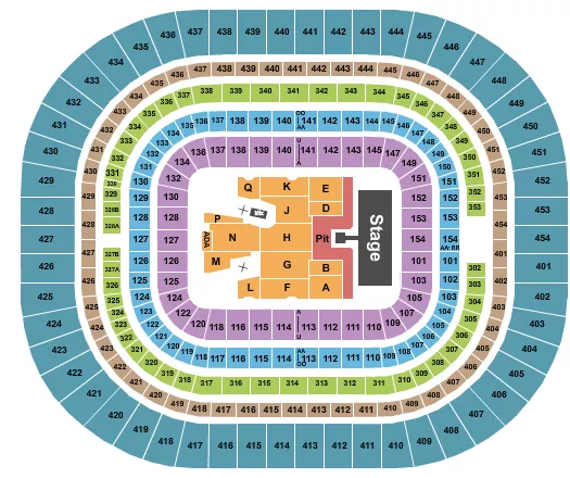 THE DOME AT AMERICAS CENTER AC DC Seating Map Seating Chart