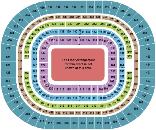 THE DOME AT AMERICAS CENTER GENERIC FLOOR Seating Map Seating Chart