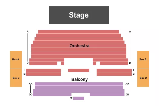 END STAGE Seating Map Seating Chart