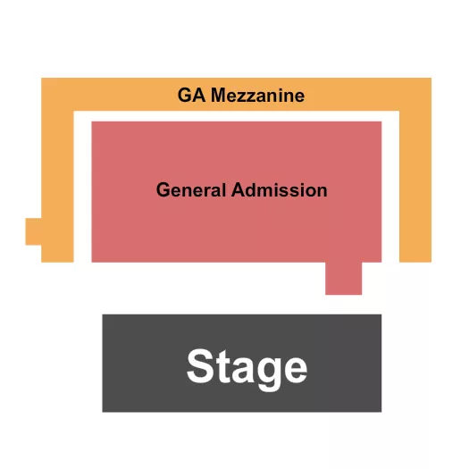 THE EASTERN GA ENDSTAGE GA FLR GA MEZZ Seating Map Seating Chart
