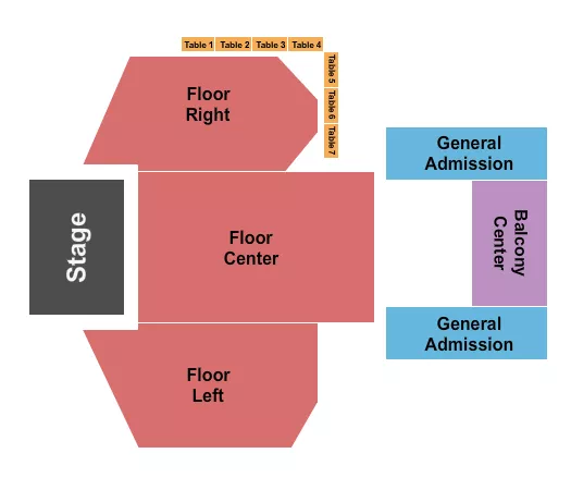 ENDSTAGE 4 Seating Map Seating Chart