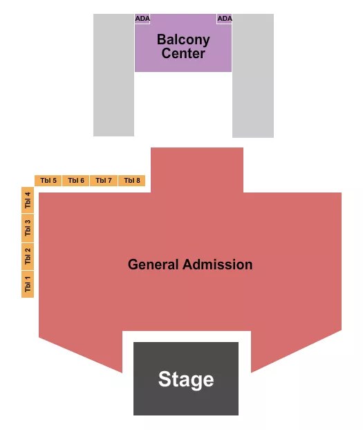 GA FLOOR TABLES 2 Seating Map Seating Chart