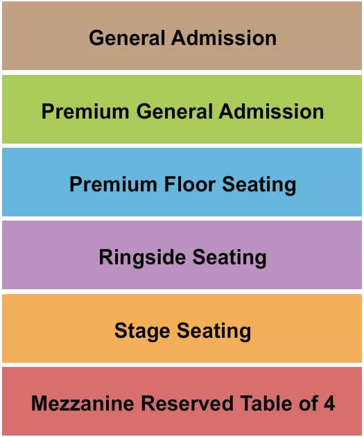 THE EL REY THEATER NM WRESTLING Seating Map Seating Chart