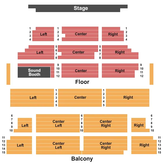 ENDSTAGE Seating Map Seating Chart