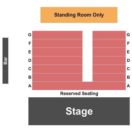 RESERVED SRO Seating Map Seating Chart