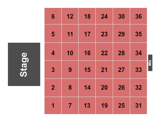 THE EVENT CENTER AT HOLLYWOOD CASINO COLUMBUS TABLES 2 Seating Map Seating Chart