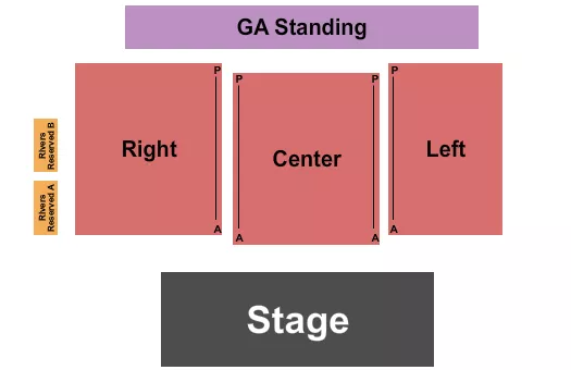 ENDSTAGE GA 3 Seating Map Seating Chart