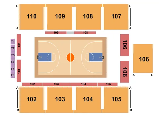 BASKETBALL Seating Map Seating Chart