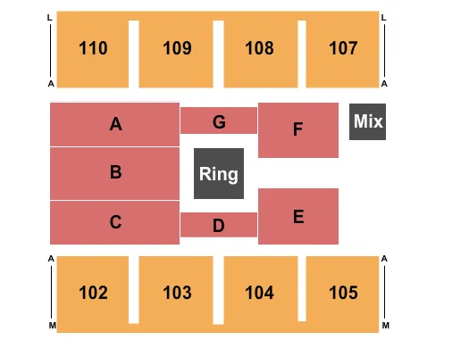 WWE Seating Map Seating Chart