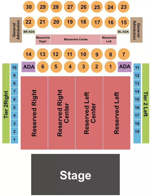 THE FILLMORE PHILADELPHIA ENDSTAGE RESERVED FLOOR Seating Map Seating Chart