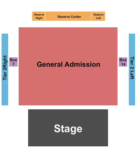 THE FILLMORE PHILADELPHIA GA FLOOR TIER Seating Map Seating Chart
