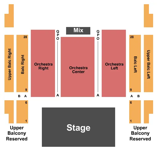 ENDSTAGE Seating Map Seating Chart