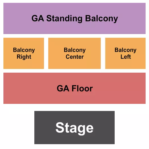GA FLOOR BALCONY W RSVD Seating Map Seating Chart