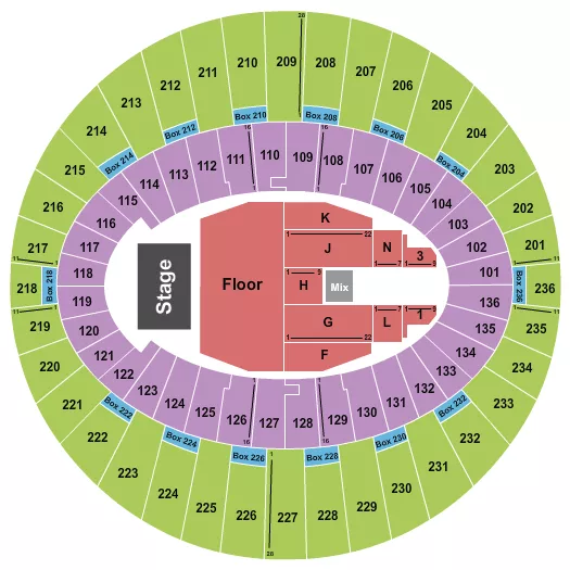 ENDSTAGE GA FLOOR 4 Seating Map Seating Chart