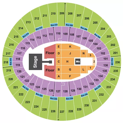 ENDSTAGE GA PIT W CATWALK 2 Seating Map Seating Chart