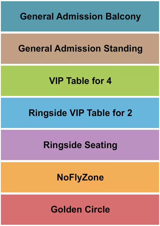 THE FOX THEATRE POMONA WRESTLING Seating Map Seating Chart
